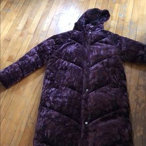 ASOS long line velvet puffed coat